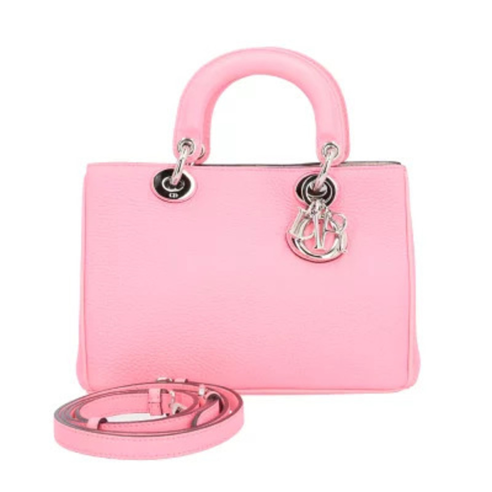 Christian Dior Diorissimo Shoulder Bag Leather Pink
